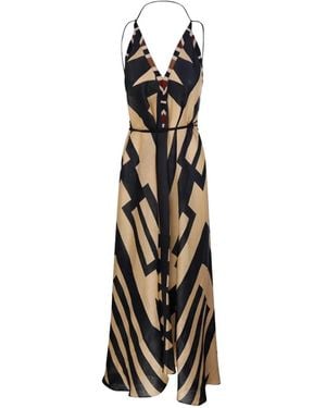 VOLANTIS Sunset Midi Dress - White