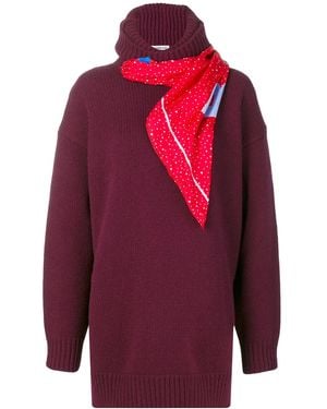 Balenciaga Scarf Jumper - Red