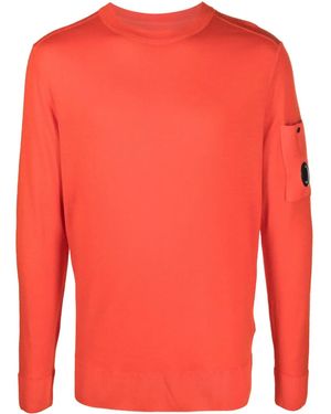 C.P. Company Lens-Detail Wool Jumper - Red