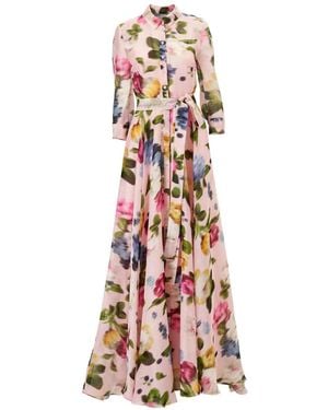 Carolina Herrera Floral-Print Maxi Dress - White
