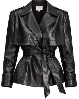 Cinq À Sept Veste Trench Yates Ceinturée - Black