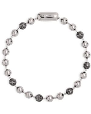 Marc Jacobs Collana Con Logo Inciso - Metallizzato