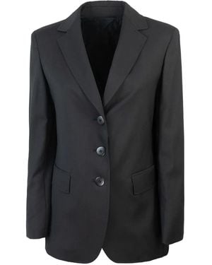 Max Mara Single-Breasted Wool Blazer - Black