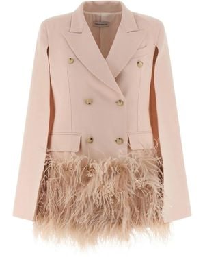 Federica Bonifaci Feather Double-Breasted Blazer - Pink