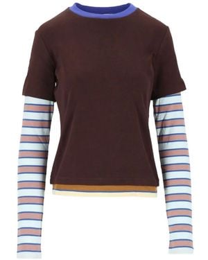 STAUD Dillon Layered Long-Sleeve T-Shirt