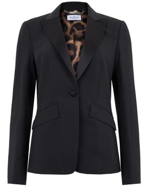 Philipp Plein Blazer Boutonné À Revers Pointus - Black