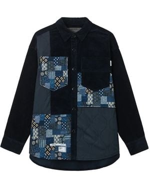 Musium Div. Chemise À Design Patchwork - Bleu