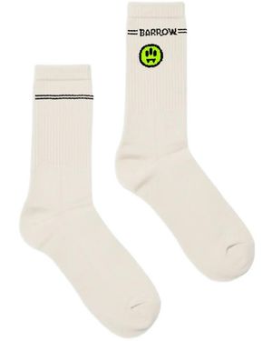 Barrow Ribbed Smiley Socks - White