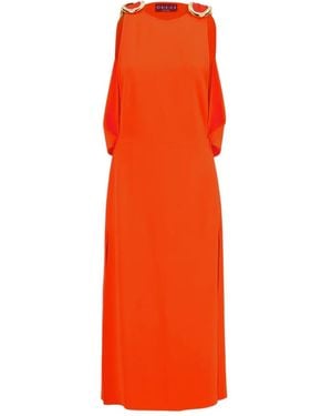 Gucci バンブーディテール ドレス - オレンジ