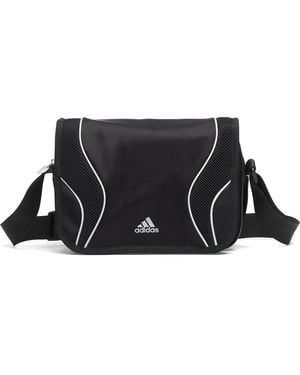 adidas Logo-Detail Messenger Bag - Black