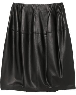 TOTEME Jupe Sculpturale En Cuir - Noir