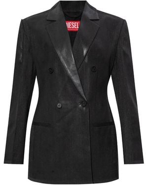 DIESEL G-Allant Double-Breasted Blazer - Black