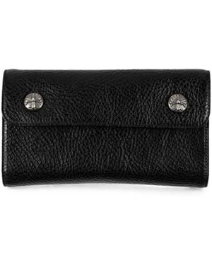 Chrome Hearts Big Wave Zip-Pocket Wallet - Black