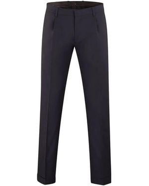 Moorer Pleated Tailored Trousers - Blue