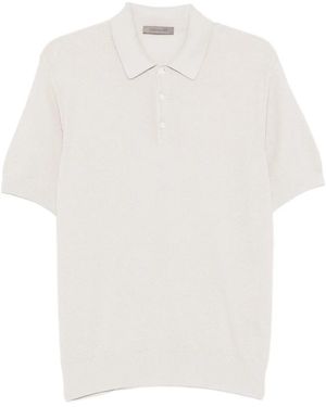 Corneliani Waffle-Knit Polo Shirt - White