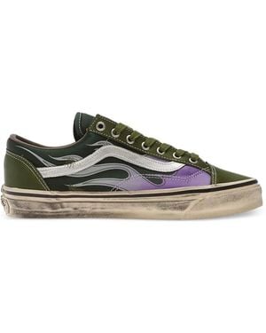 Vans Premium Old Skool 36 Flames Lace-Up Sneakers - Green