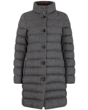 Moorer Aphelia-Ls9 Quilted Padded Coat - Grey