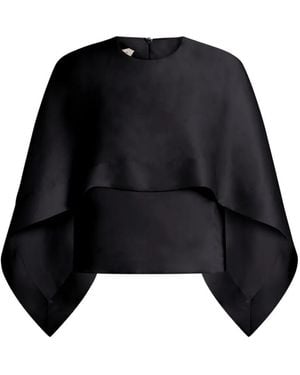 Alberta Ferretti Cape-Style Top - Black
