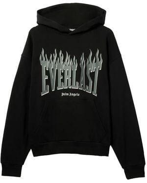 Palm Angels X Everlast Logo-print Hoodie - Black