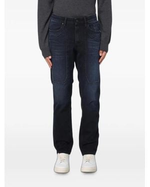 Jeckerson Panelled Slim-Fit Jeans - Blue