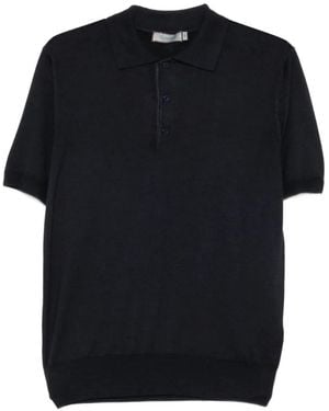 Canali Klassisches Poloshirt - Schwarz
