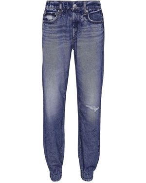 Rag & Bone Miramar Jogger Distressed Cuffed Jeans - Blue