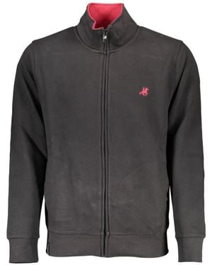 U.S. Grand Logo-Embroidered Zip-Up Jumper - Grey