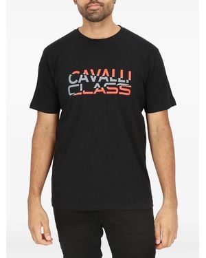 Roberto Cavalli Logo-Print T-Shirt - Black