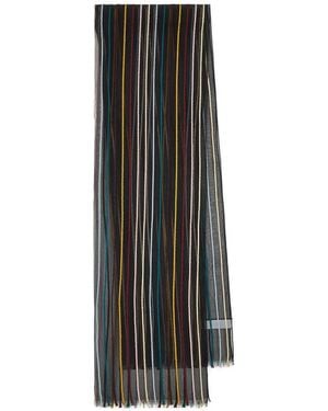 Paul Smith Striped Scarf - Black