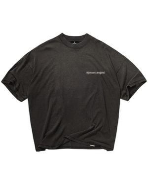 Represent Logo-Print Cotton T-Shirt - Black
