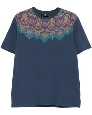 Etro ペイズリー Tシャツ - ブルー