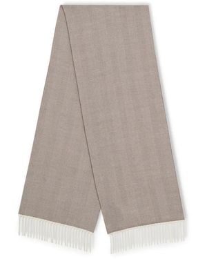Brooks Brothers Écharpe À Franges - Grey