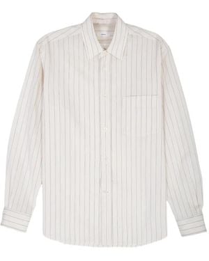 Grifoni Striped Chest-Pocket Shirt - White