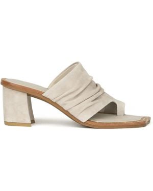 Ash Corine Ruched Toe-Post Sandals - White