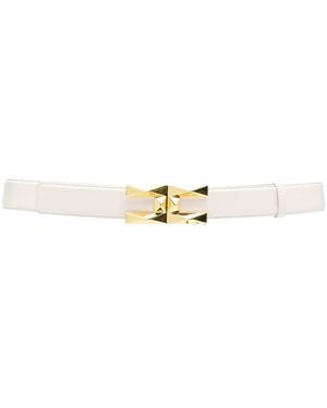 Elisabetta Franchi Logo-Buckle Fastening Belt - Metallic