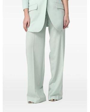 Stella McCartney Pressed-Crease Wide-Leg Trousers - Green