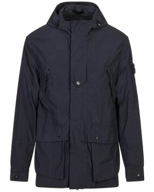 Stone Island Q100024 Nylon Smerigliato_S.I. Ghost Jacket - Blue
