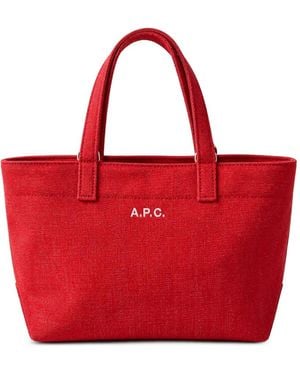 A.P.C. Borsa Tote Con Stampa - Rosso