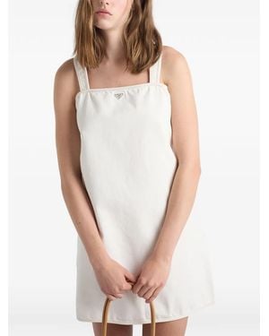Prada Old Denim Mini-Dress - White