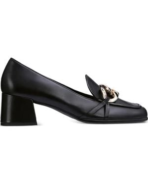 Högl Alley Block-Heeled Loafers - Black