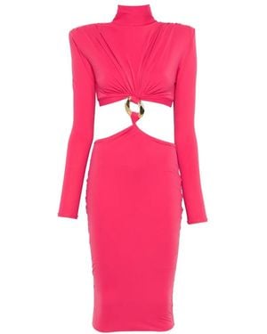 MITILIANE COUTURE Cut-Out Chain-Link Dress - Pink