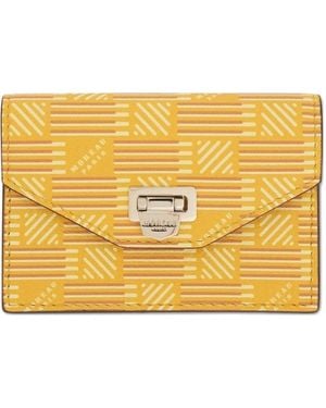 Moreau Logo-Print Gusseted Wallet - Yellow