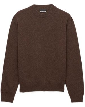 Prada Re-Cashmere Crew-Neck Sweater - Brown