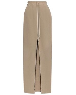 Rick Owens Drawstring-Waist Cotton Skirt - Natural