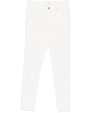 Eleventy Belt-Loop Five-Pocket Jeans - White