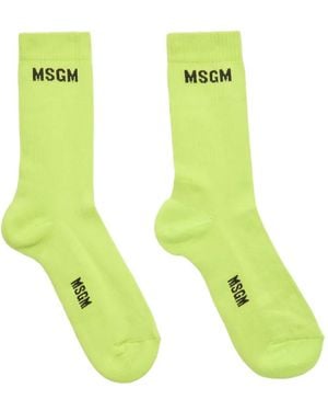 MSGM Logo Socks - Green