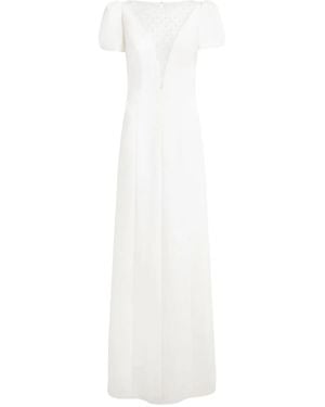 Jenny Packham Empress lace-panel gown - Weiß