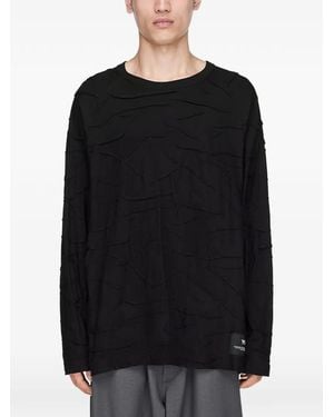 Y-3 Pleated Oversized Long-Sleeve T-Shirt - Black