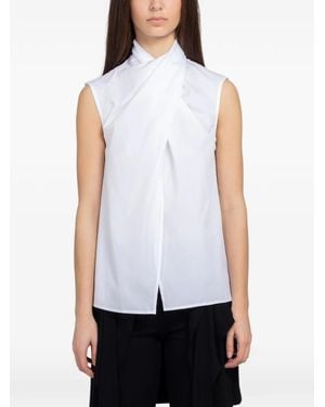 Beaufille Calla Crossover Sleeveless Blouse - White