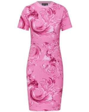 Versace Jeans Couture バロッコプリント ミニドレス - ピンク